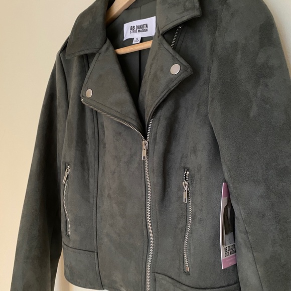 NWT vegan leather motto jacket - Picture 3 of 3